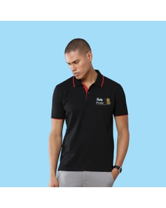 Greys&Blues Jacq Polo T-Shirt-Black with Red